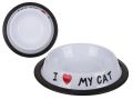 Bild von Edelstahl Futternapf, I love my cat, ca.15,5x3,5cm - VE 6
