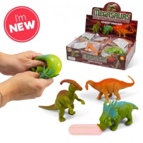 Bild von SQUEEZY BEAD BALL DINOSAURS, Quetschdinosauriere gemischt, ca.16cm, Display - VE 12 (SR)