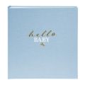 Bild von Babyalbum 60 S.weiss, 30x31cm, Leinen, hello baby hellblau