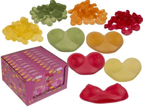 Bild von Fruchtgummi Boobs, ca. 96g pro Packung, Einzelbox, Display - VE 20