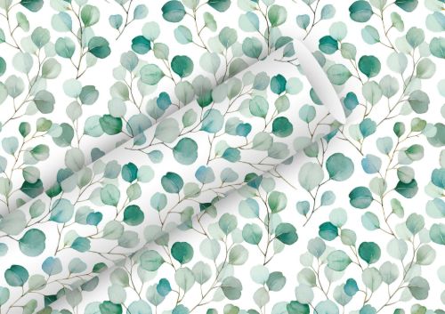 Bild von Geschenkpapier Rollen 2m x 70cm, Soft Green Eucalypus - VE 5 (alte Art.-Nr.1358-26407)