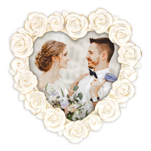 Bild von Bilderrahmen Polyresin Wise Heart 13x13cm, KF3555 - VE 3