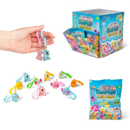 Bild von DINKY CHARM KEYCHAINS, Anhänger mit verschiedenen Tieren, ca,2-3cm, Tüte, Display - VE 24