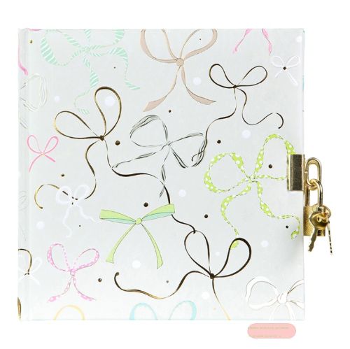 Bild von Tagebuch 16,5x16,5cm, 96 S.weiss, Ribboné mint - VE 2