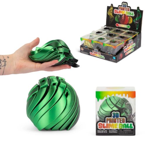 Bild von 3D PRINTED SLIME BALL, gemischt, ca.12cm, Box, Display - VE 9
