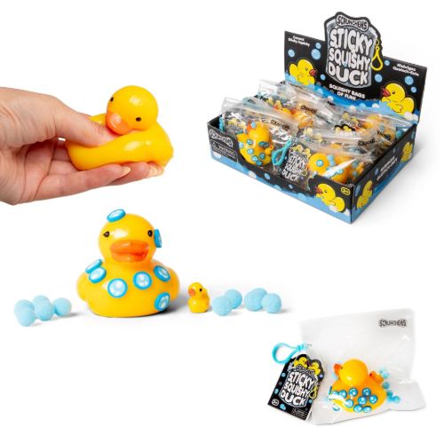 Bild von SCRUNCHEMS STICKY SQUISHY DUCK, Ente Squeeze, ca.6cm, Display - VE 12