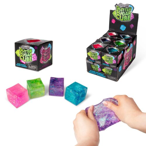 Bild von SCRUNCHEMS GLITTER SUGAR CUBE, Squeeze, ca.5cm, Box, Display - VE 12