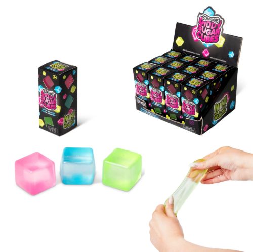 Bild von SCRUNCHEMS MINI SUGAR CUBES - 3PK, Squeeze Würfel klein, ca.3cm, 3er Set in Box - VE 12