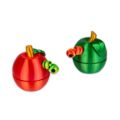 Bild von 3D PRINTED APPLE AND CATERPILLAR, 3D Würmer im Apfel, ca.6cm, Display - VE 12
