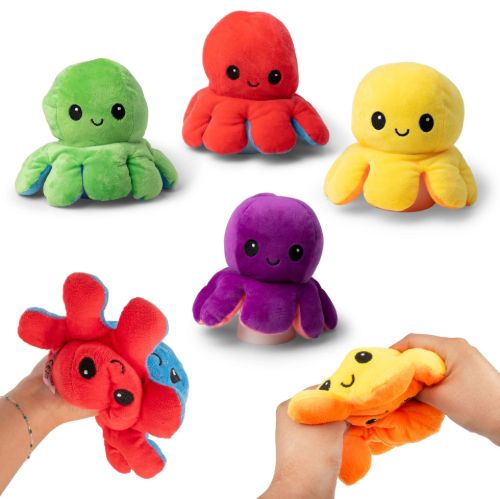 Bild von REVERSIBLE PLUSH OCTOPUS, Plüsch Wendetier Octopus, 4 x ass., ca.20cm - VE 20