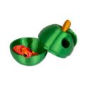 Bild von 3D PRINTED APPLE AND CATERPILLAR, 3D Würmer im Apfel, ca.6cm, Display - VE 12