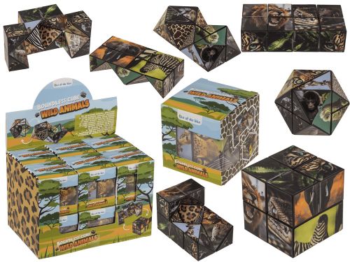 Bild von Magischer Würfel Wildtiere, 6x6x6cm, im Display - VE 12