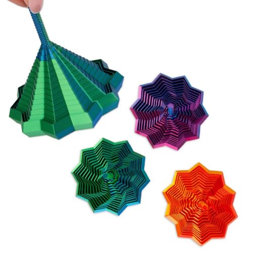 Bild von 3D PRINTED CONE MEDIUM, 3D Kreisel gemischt, ca.9cm, Box, Display - VE 24