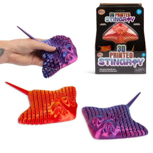 Bild von 3D PRINTED STINGRAY, farblich gemischt, ca.25cm, Box, Display - VE 8