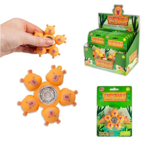 Bild von CAPYBARA FIDGET SPINNER, Spinner Capybara, 6cm, Display - VE 12