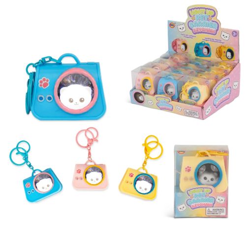 Bild von LIGHT UP PET CARRIER KEYCHAIN, Schlüsselanhänger leuchtend, 5cm, Display - VE 12