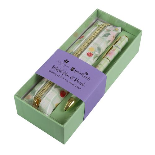 Bild von Kugelschreiber metall im Set mit Etui, Blossom green - VE 2
