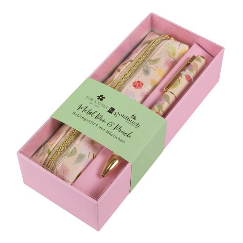 Bild von Kugelschreiber metall im Set mit Etui, Blossom mango - VE 2