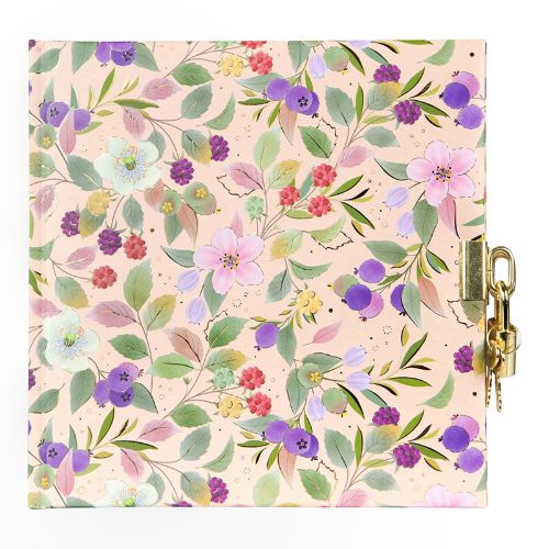 Bild von Tagebuch 16,5x16,5cm, 96 S.weiss, Blossom mango - VE 2