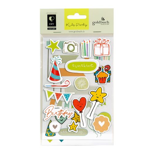 Bild von Sticker Set Kids Birthday, 3 Bögen/47 Sticker - VE 5