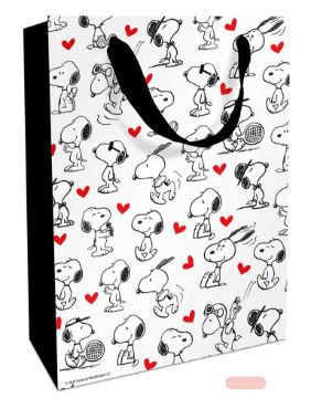 Bild für Kategorie SNOOPY TASCHEN PAPIER LAMINIERT MATT - 24x36x13CM