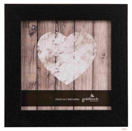 Bild von Bilderrahmen aus Holz, für 1 Foto 15x15cm, Dream, schwarz - VE 6