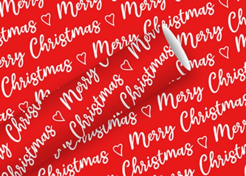 Bild von Geschenkpapier High Rollen 2m x 70cm, Chistmas allover rot - VE 5