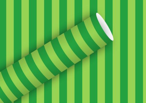 Bild von Geschenkpapier Rollen 2m x 70cm, Big stripe grün - VE 5