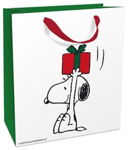 Bild von Geschenktasche matt, 18x21x8cm, Snoopy Big Present - VE 8