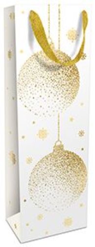 Bild von Geschenktasche matt, 12x36x8cm, Festive Moment, white - VE 8