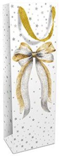 Bild von Geschenktasche matt, 12x36x8cm, Glitter Bow - VE 8