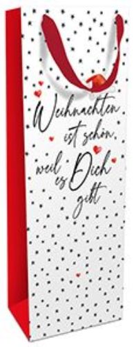 Bild von Geschenktasche matt, 12x36x8cm, Weihnachten mit Dir - VE 8