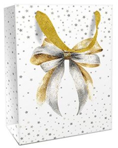 Bild von Geschenktasche matt, 26x36x13cm, Glitter Bow - VE 8