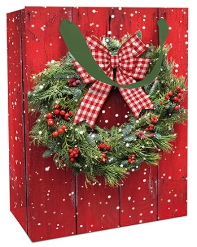 Bild von Geschenktasche matt, 26x36x13cm, Red X-mas Door - VE 8