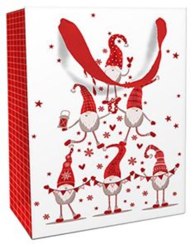 Bild von Geschenktasche matt, 26x36x13cm, Wichtelpyramide - VE 8