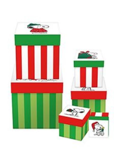 Bild von Kartonage 6er Set, grössen gemäss Katalog, Snoopy X-mas Home