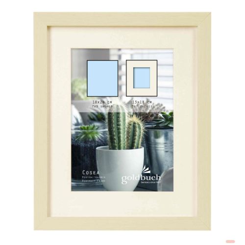 Bild von Kunststoffrahmen für 1 Foto Bildformat 18x24/13x18cm, Cosea beige - VE 3