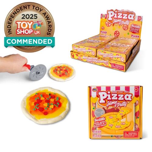Bild von MAKE YOUR OWN PIZZA SLIME AND PUTTY, Bastelpizza, ca.10cm  - VE 8