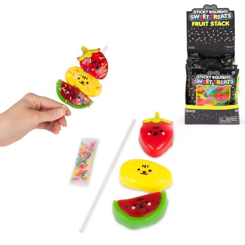 Bild von SCRUNCHEMS SWEET TREATS STICKY SQUISHY FRUIT STACK, Set im Beutel, ca.5cm - VE 12