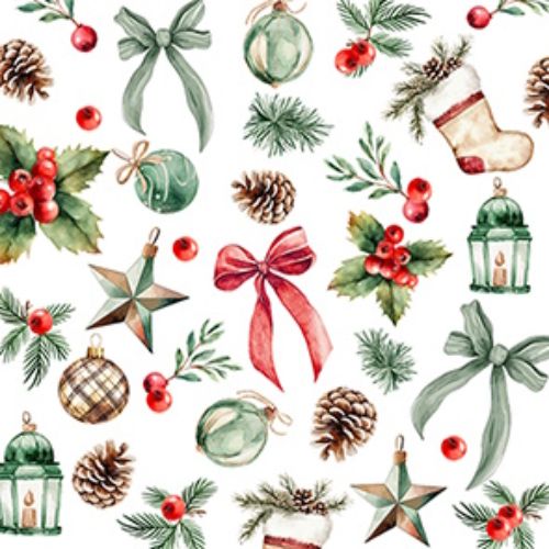 Bild von Servietten 25x25cm, Atelier Cocktail Festive Decoration - VE 6