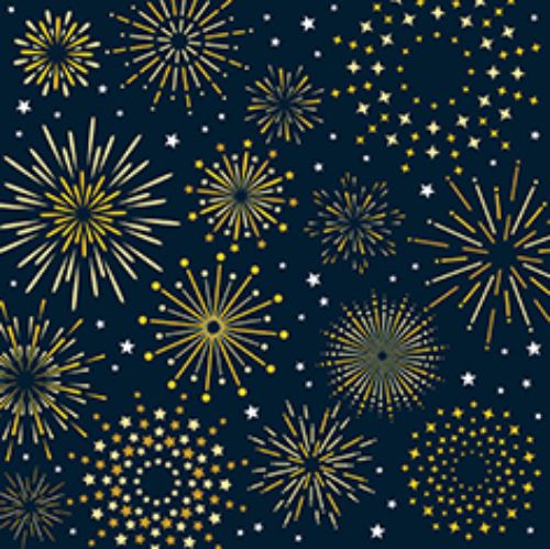 Bild von Servietten 25x25cm, Atelier Cocktail Firework midnight - VE 6