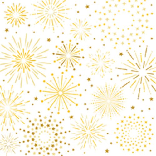 Bild von Servietten 25x25cm, Atelier Cocktail Firework white  - VE 6