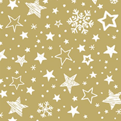 Bild von Servietten 25x25cm, Atelier Cocktail Lovely Stars gold - VE 6