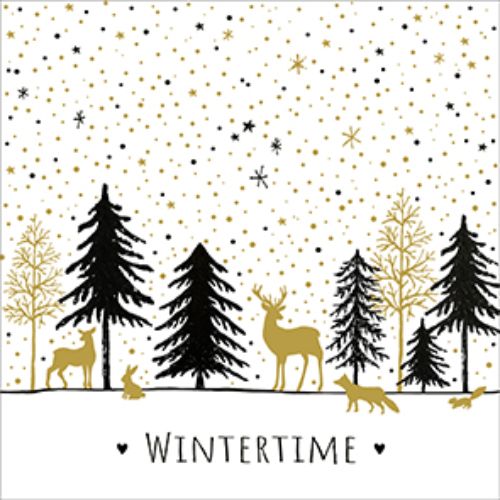 Bild von Servietten 33x33cm, Atelier Modern Wintertime - VE 6