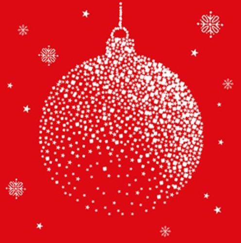 Bild von Servietten 33x33cm, Atelier Festive Moment red - VE 6
