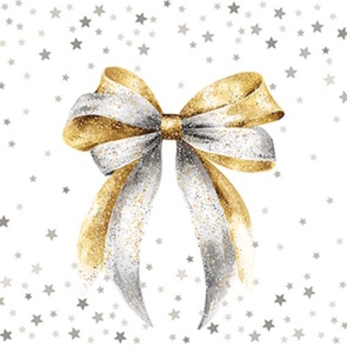 Bild von Servietten 33x33cm, Atelier Glitter Bow - VE 6