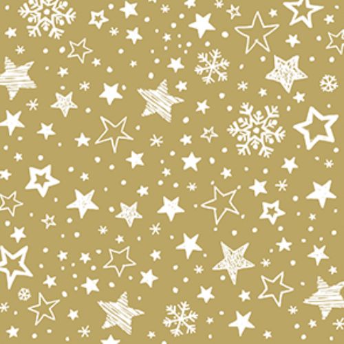 Bild von Servietten 33x33cm, Atelier Lovely Stars gold - VE 6