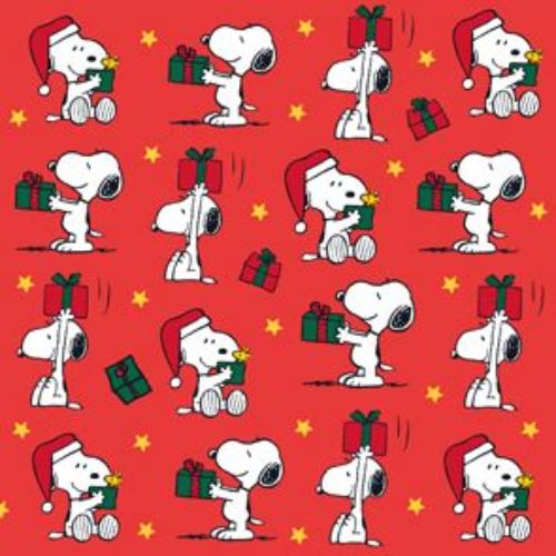 Bild von Servietten 33x33cm, X-mas Mini Snoopy rot - VE 6