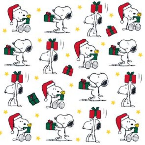 Bild von Servietten 33x33cm, X-mas Mini Snoopy weiss - VE 6