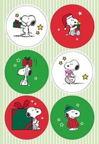 Bild von Snoopy Big Present Sticker 11,5x17cm (4 Blatt/Pack) - VE 10 (Pack)
